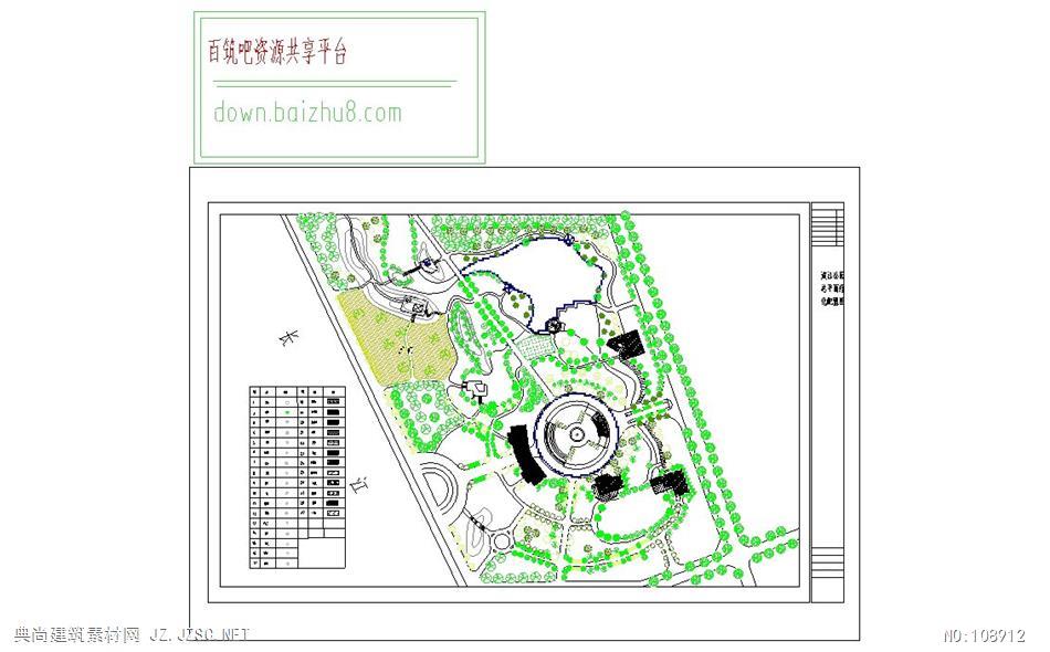 滨江公园植物配置总平面图