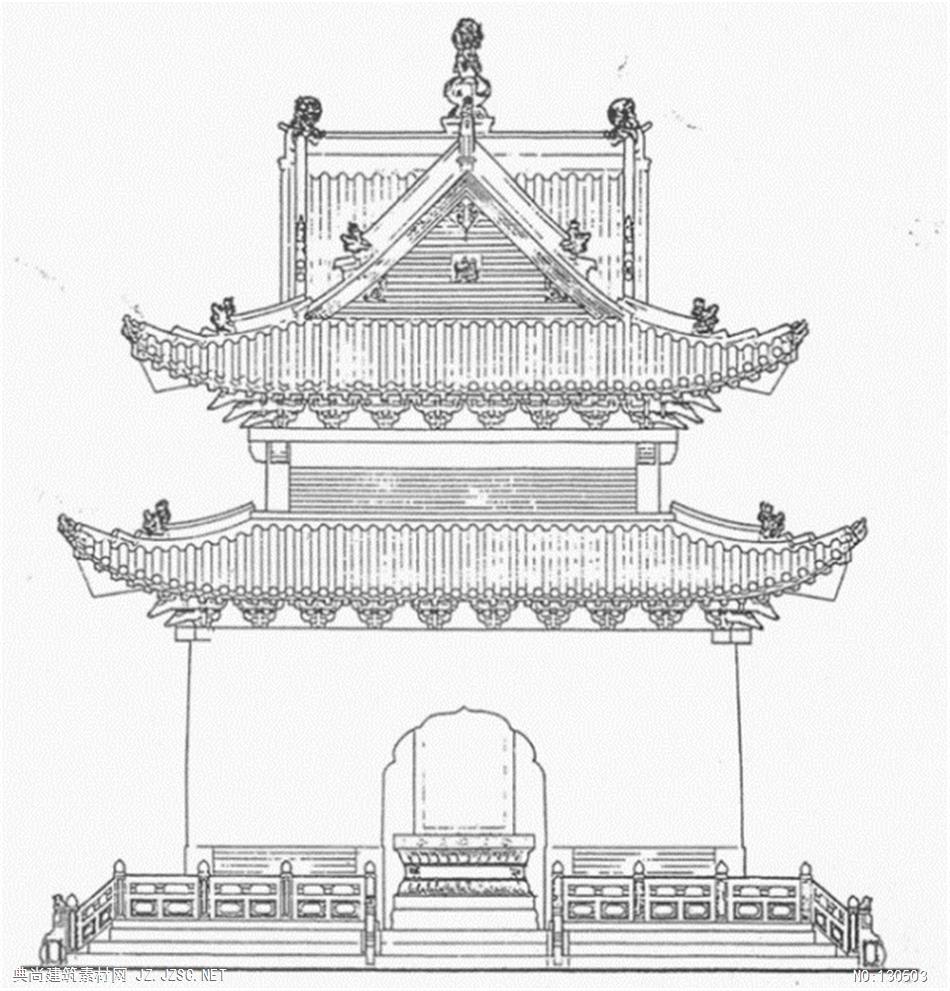 分析图画法中国古典建筑线图