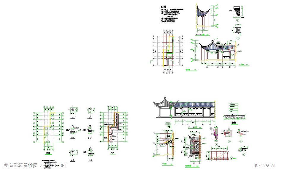 江南园林古建全套建筑结构设计图