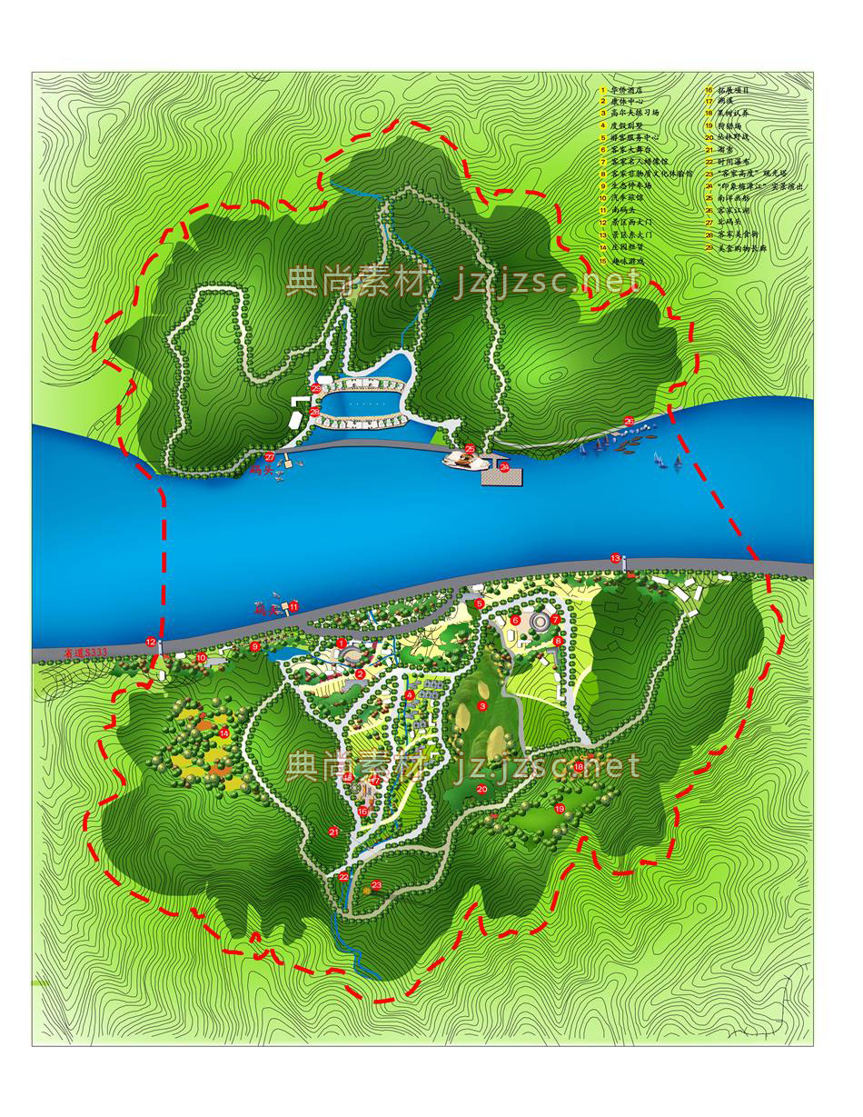 大浦地形图s6-model_06-09_道路彩平面图