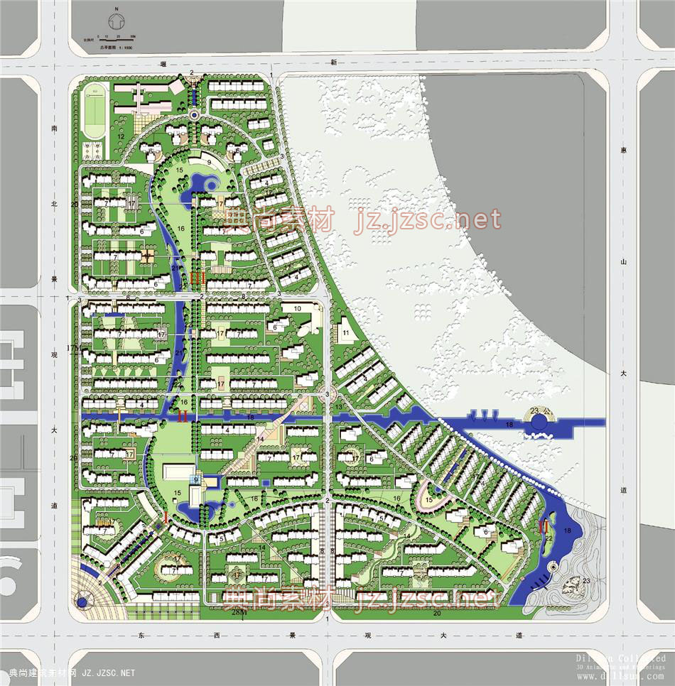 居住区规划总平面图0119
