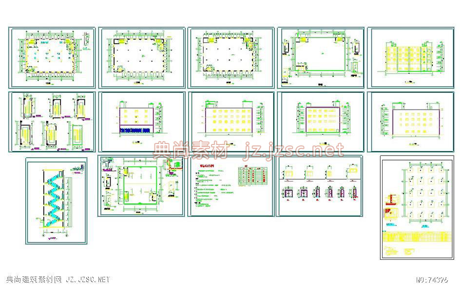 带天车多层厂房建筑图