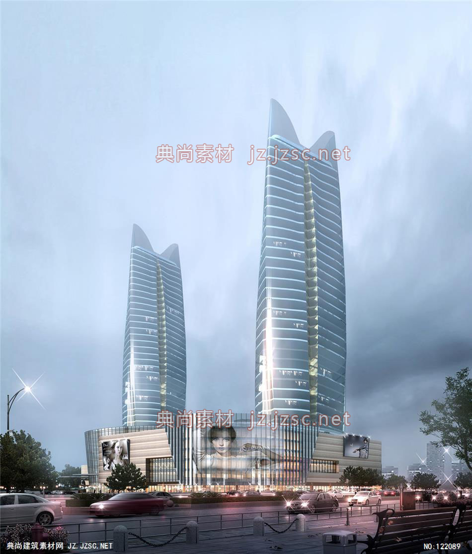 A杭州新塘河商业改造06 超高层办公建筑效果图
