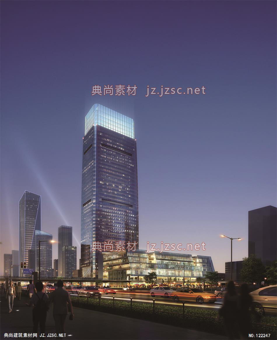 A绿地广州白云新城超高层02 超高层办公建筑效果图
