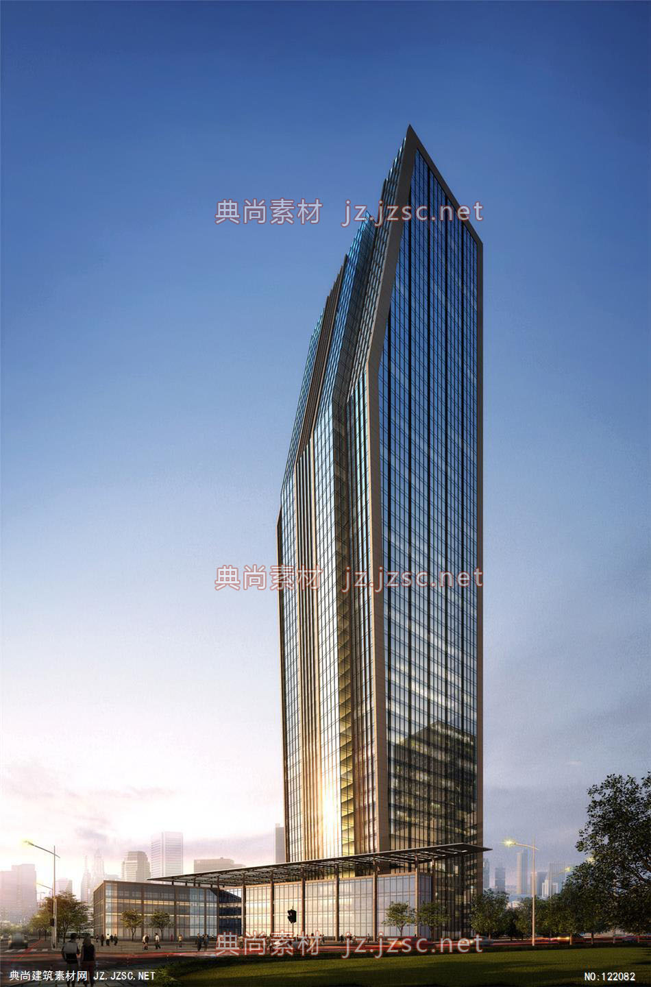A杭州恒逸02 超高层办公建筑效果图