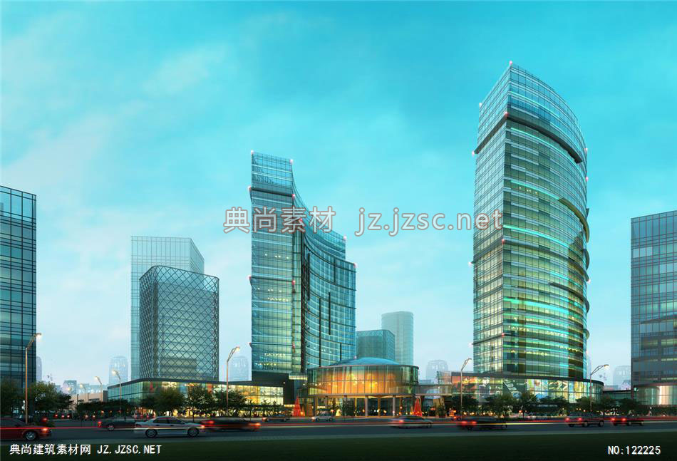 A溧阳苏浙皖现代物流园区 超高层办公建筑效果图