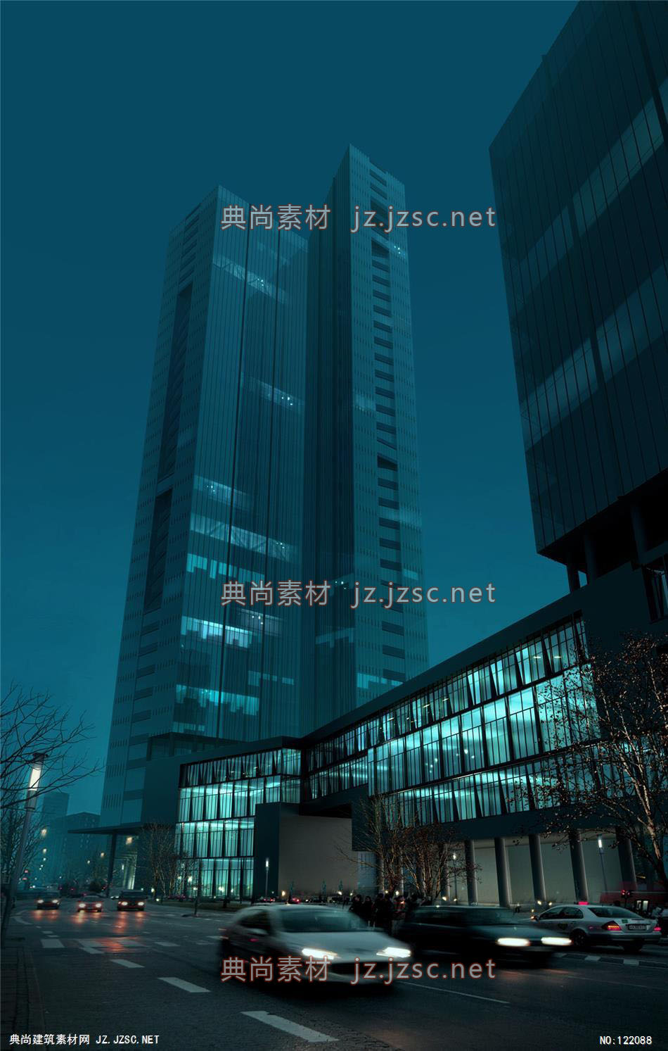 A杭州新塘河商业改造07 超高层办公建筑效果图