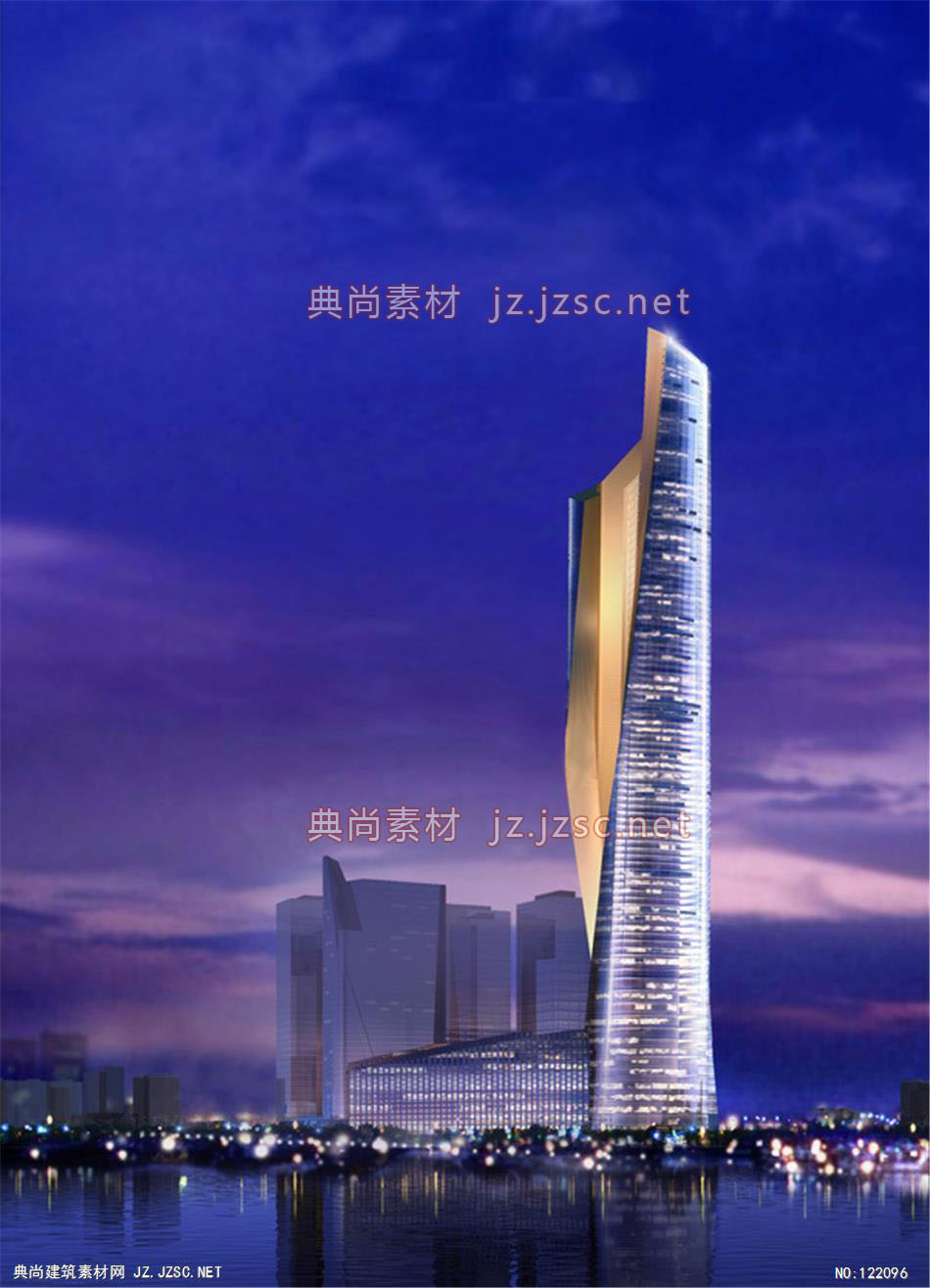 A杭州余杭区AUX综合体07 超高层办公建筑效果图