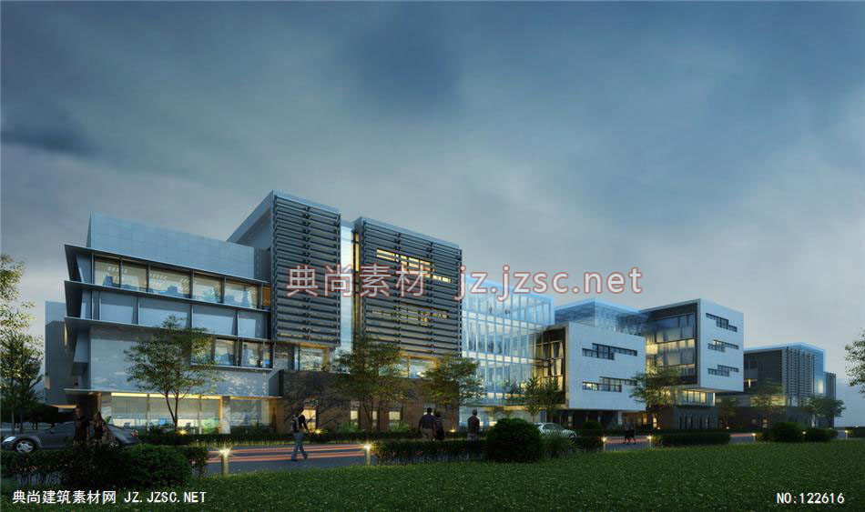 A无锡惠山生命园区01 超高层办公建筑效果图