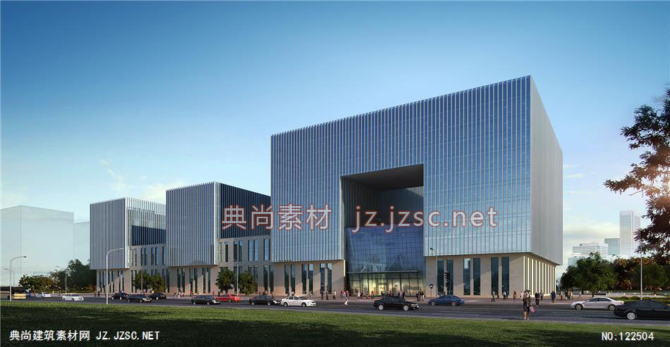 A三洲能源科技园综合体项目01 超高层办公建筑效果图