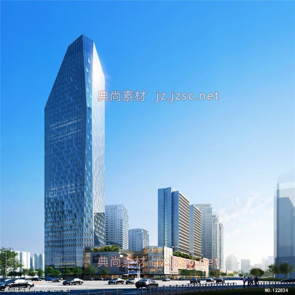 赵李家堆 超高层办公建筑效果图
