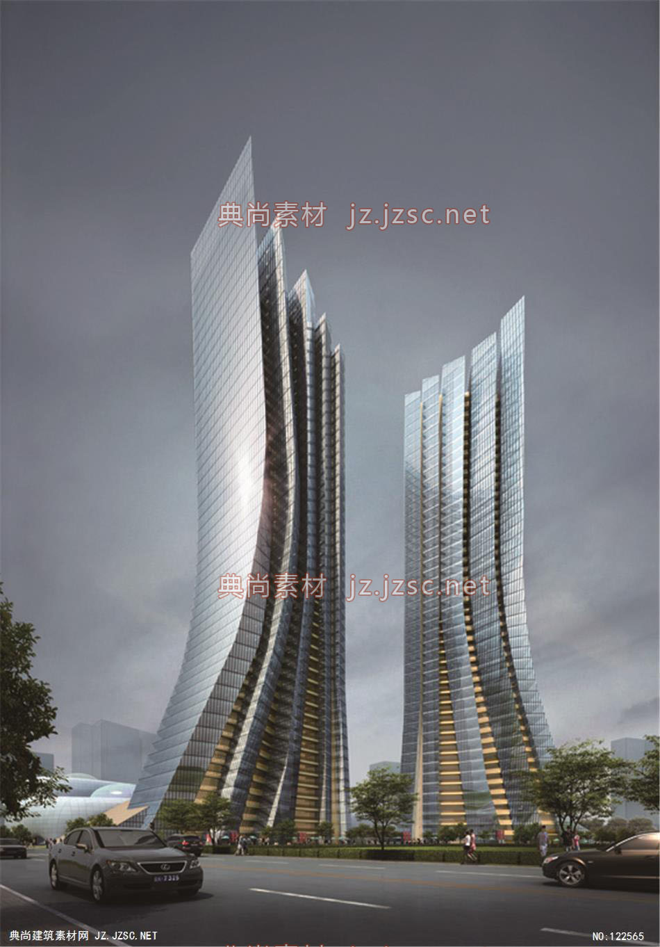 A泰州华润商住项目 超高层办公建筑效果图