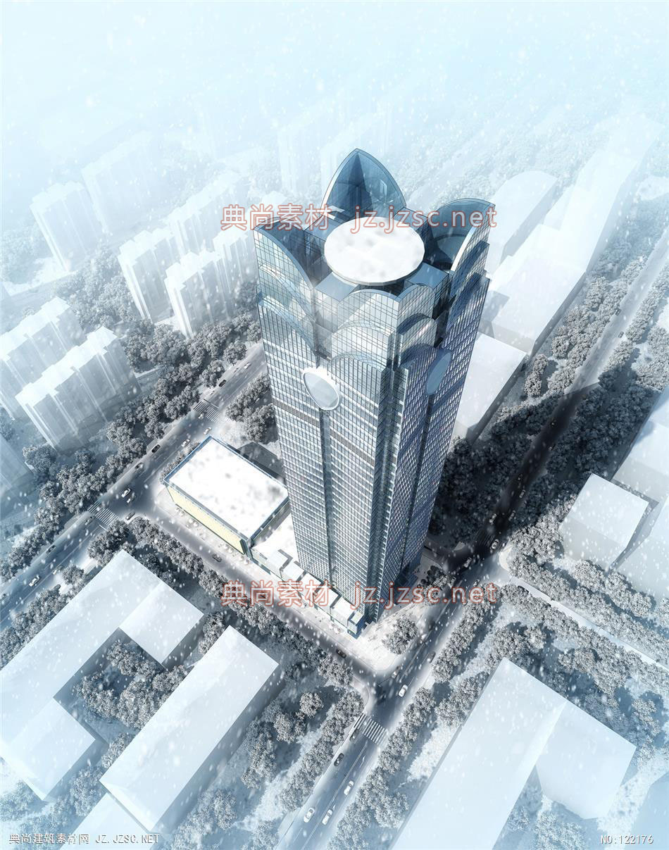 A江西某项目 超高层办公建筑效果图