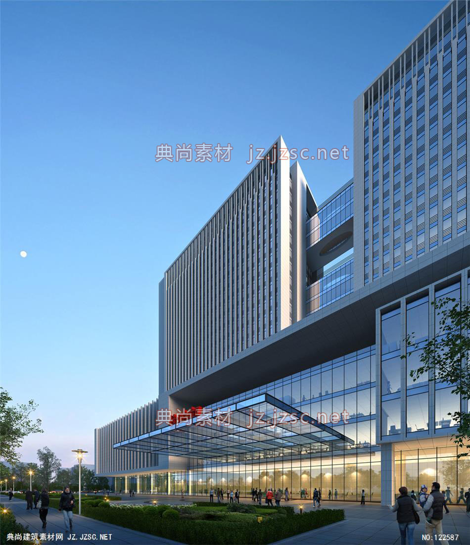 A潍坊人民医院 超高层办公建筑效果图
