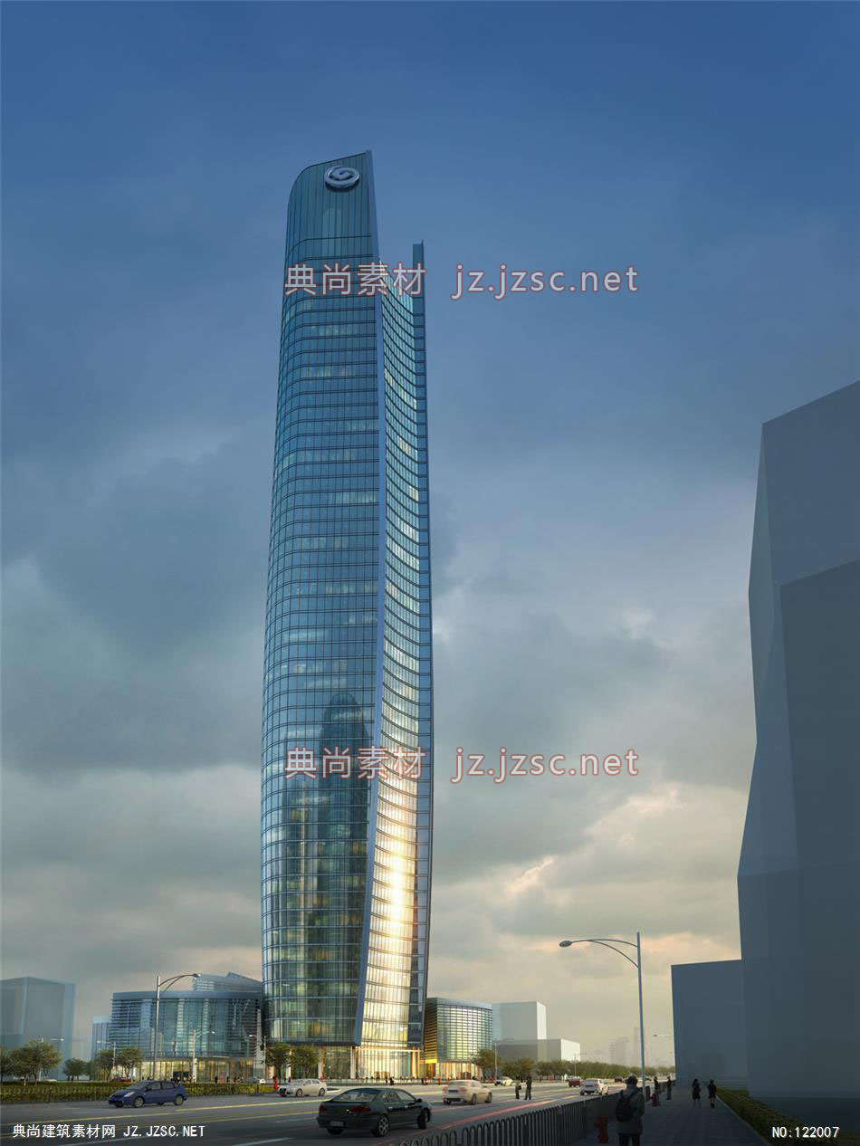 A福州温泉大厦金融中心01 超高层办公建筑效果图