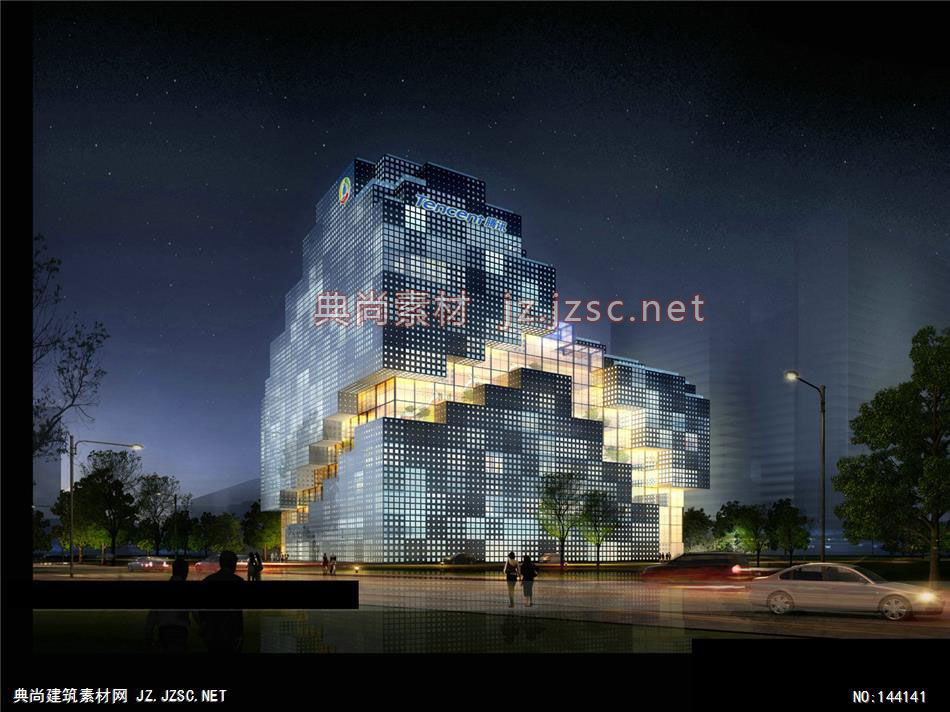 陈总-腾讯项目-15效果图-办公楼效果图办公建筑