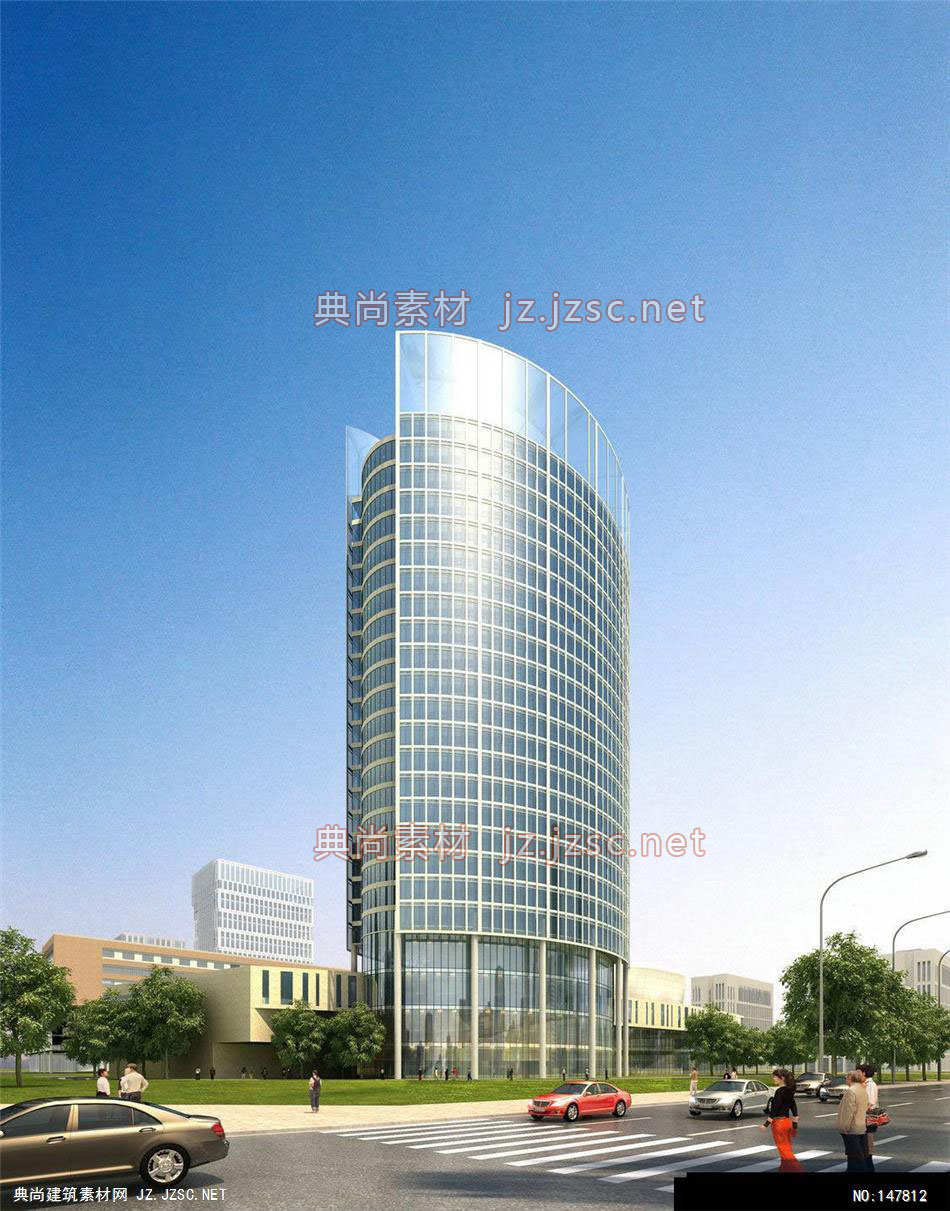 中联程泰宁上海分公司-王工-武威市西区城市设计第三轮效果图-办公楼效果图办公建筑