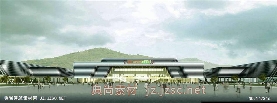 张工-江西宜春高铁枢纽第5轮-4效果图-办公楼效果图办公建筑