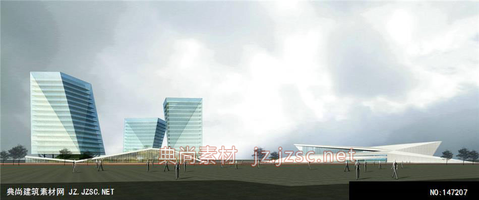 蓝道-张工-海南三亚-2效果图-办公楼效果图办公建筑