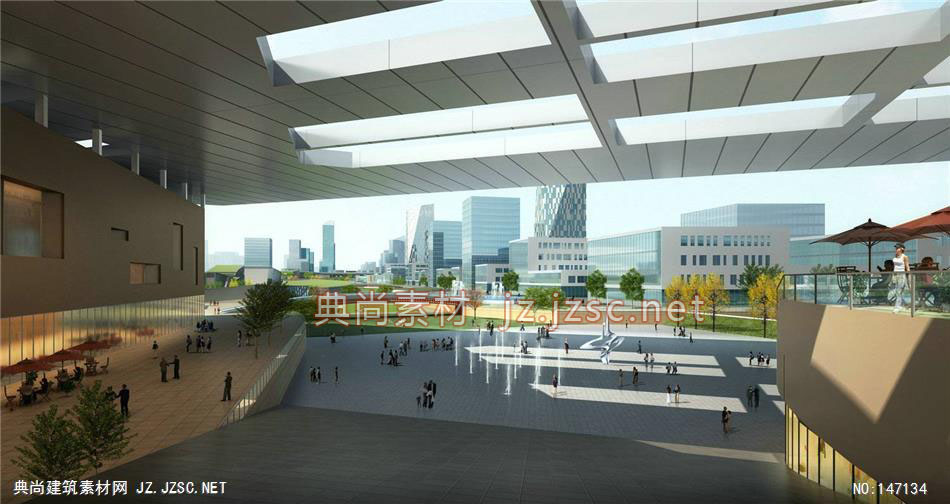 易工-长兴太湖新城核心区城市设计-4效果图-办公楼效果图办公建筑