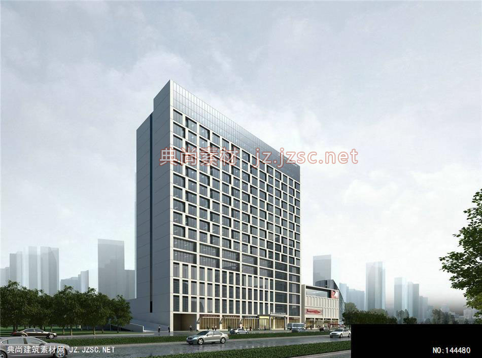东岸-史工-海安县大润发项目第二轮-4效果图-办公楼效果图办公建筑