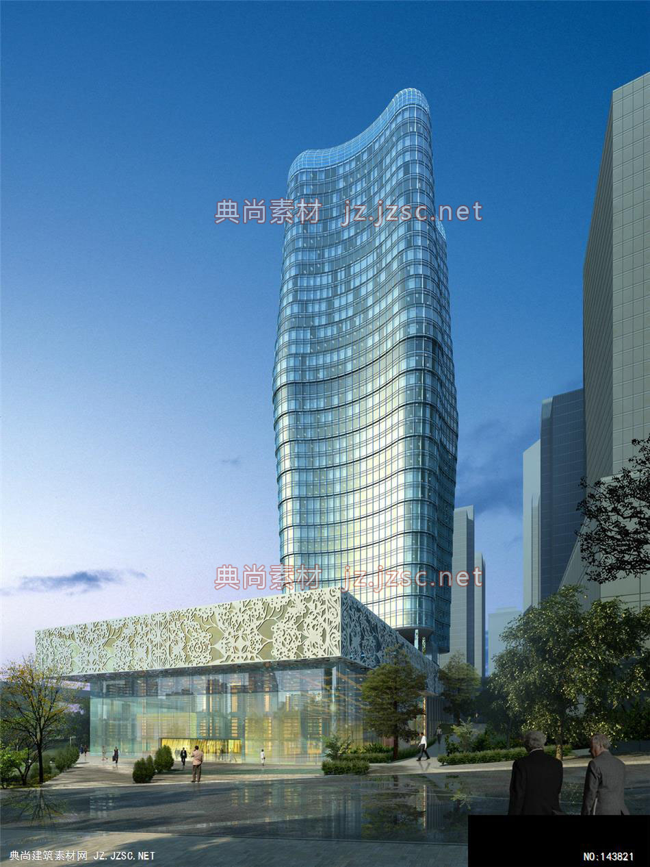 高层公建同济一所王工重庆银行11效果图-办公楼效果图办公建筑