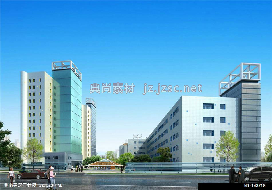 半间建筑-黄工-江湾医院-2效果图-办公楼效果图办公建筑