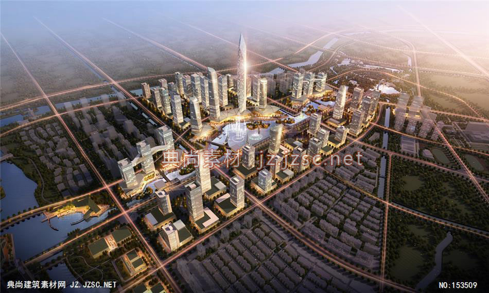 东经120城市设计01-规划效果图设计+文化建筑效果图