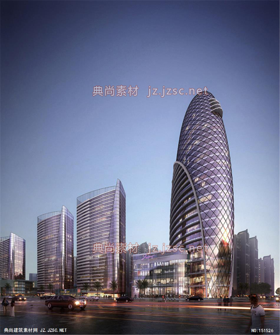 南京拿地项目高层办公效果图+交通及医疗建筑效果图