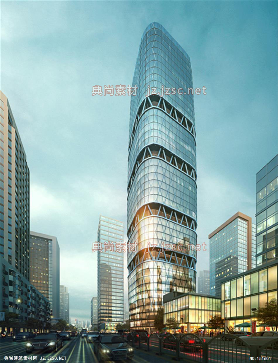 上海浦江03高层办公效果图+交通及医疗建筑效果图
