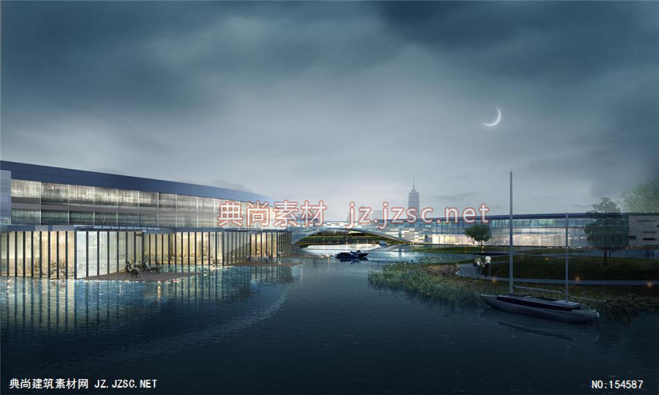 扬州国际展览中心05-规划效果图设计+文化建筑效果图