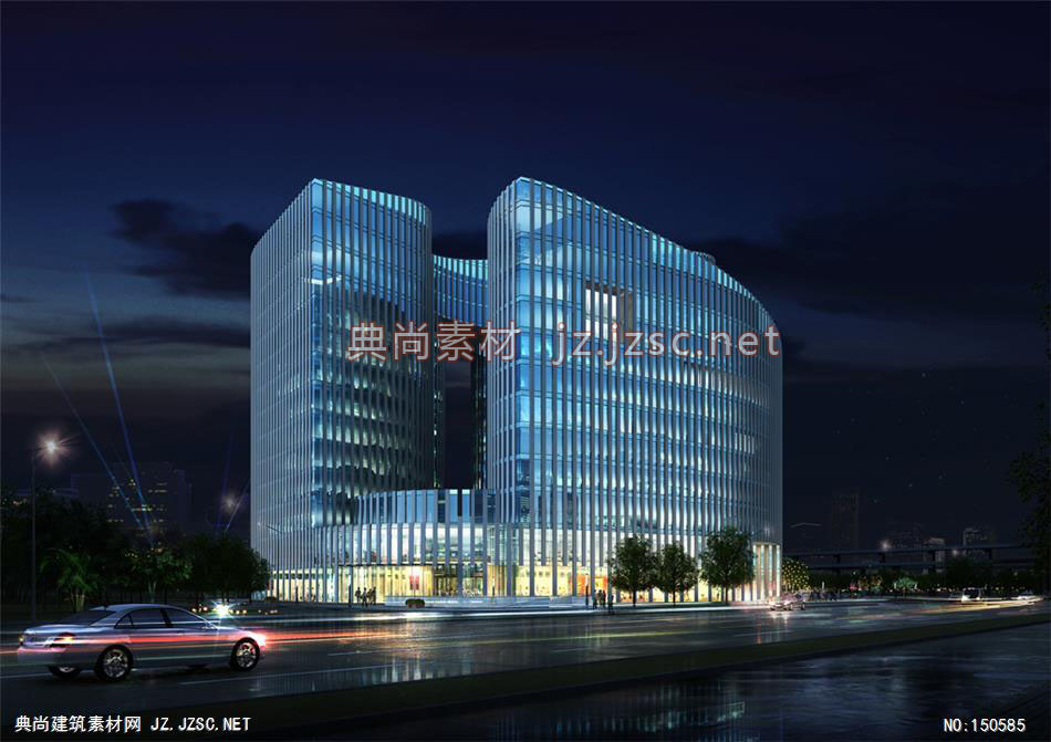 北京长春桥项目02高层办公效果图+交通及医疗建筑效果图