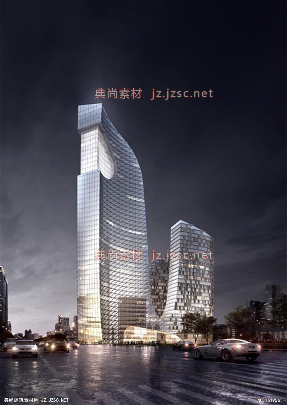 徐州中枢街超高层高层办公效果图+交通及医疗建筑效果图