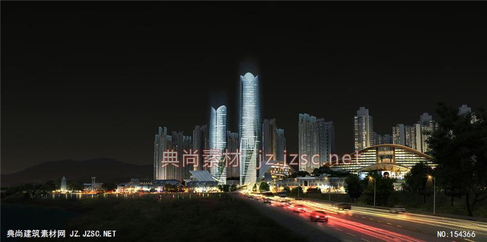 重庆某城市规划03-规划效果图设计+文化建筑效果图