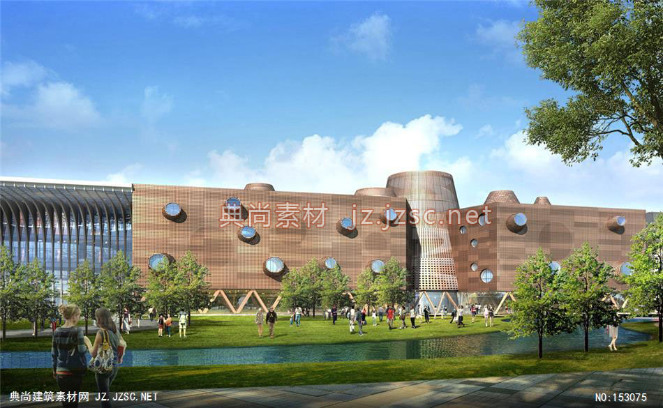 滨海文化中心09-规划效果图设计+文化建筑效果图