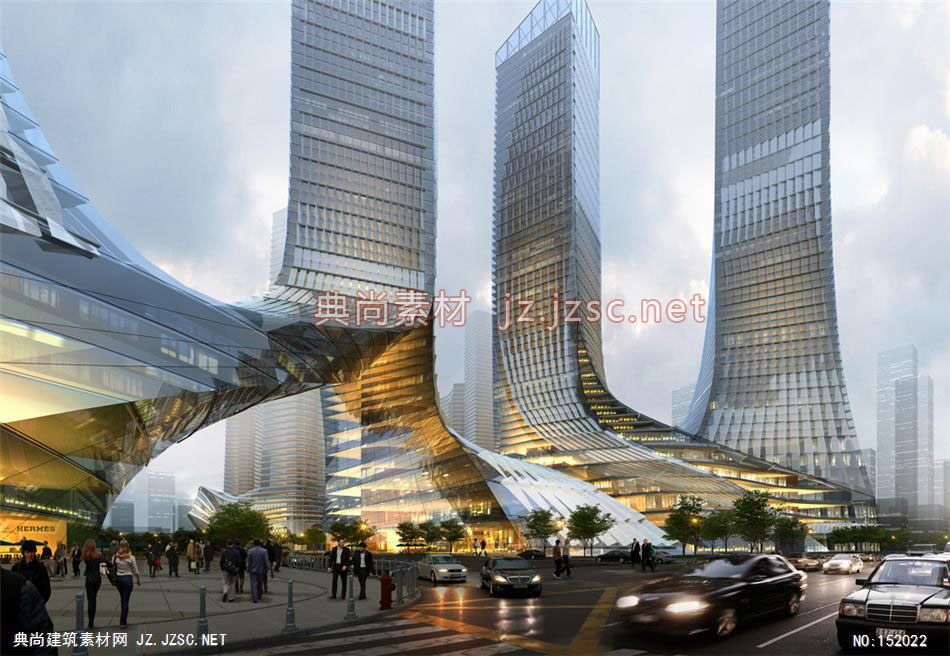 云南拓东体育中心改造05高层办公效果图+交通及医疗建筑效果图