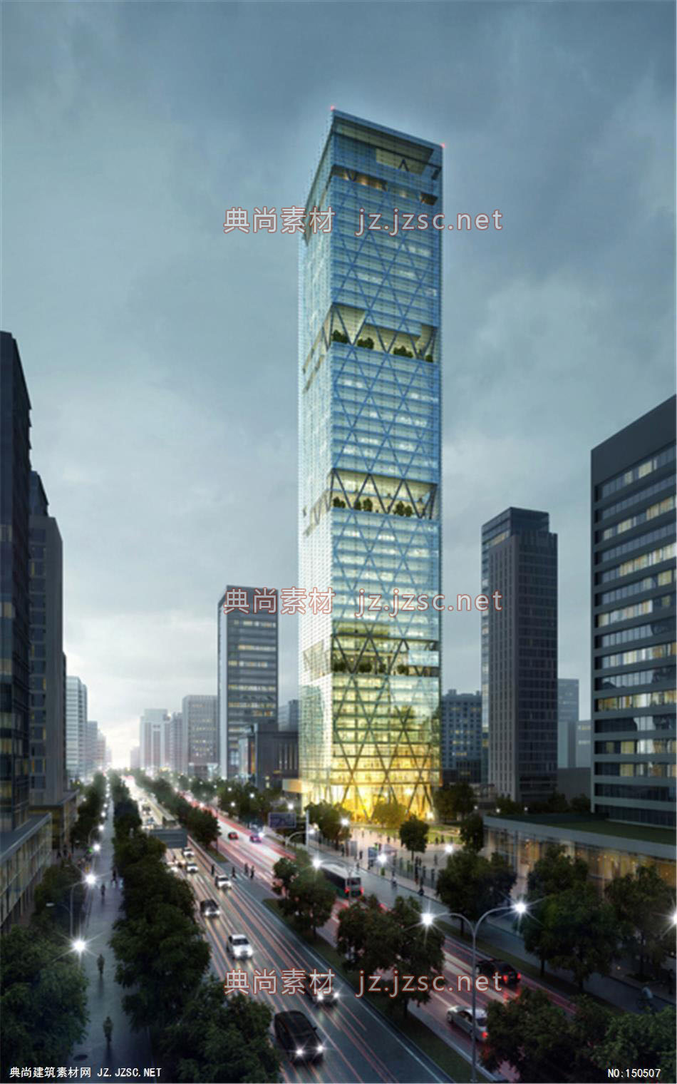 Torre 办公楼03高层办公效果图+交通及医疗建筑效果图