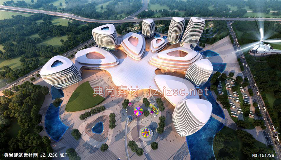 北京国际旅游城 商业建筑效果图 商业效果图