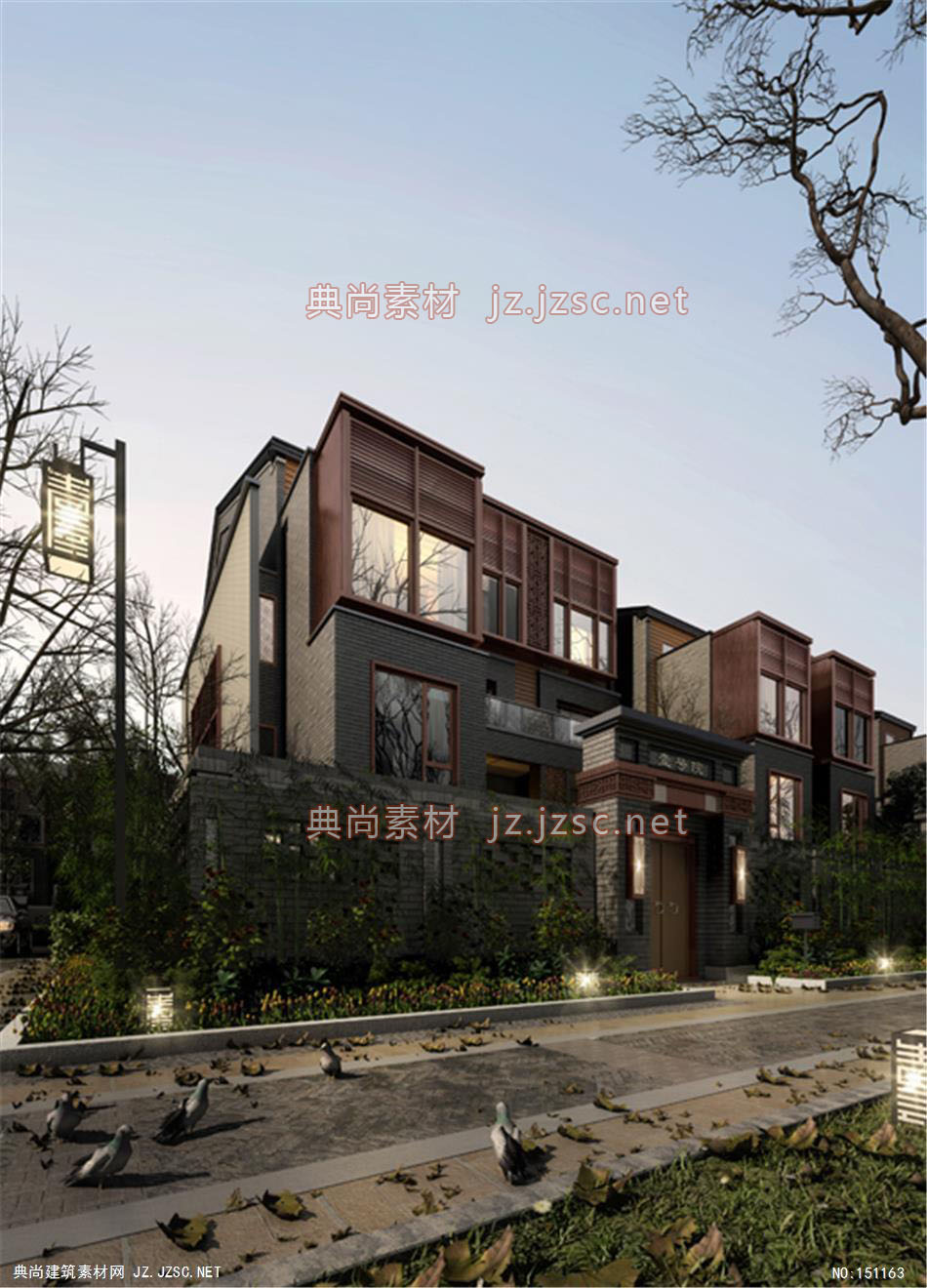 扬州万科某项目10别墅效果图+多层办公效果图建筑