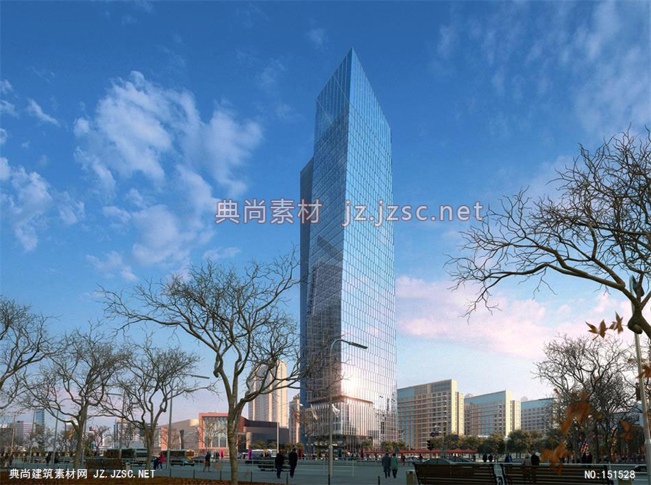 南京线路器材厂01高层办公效果图+交通及医疗建筑效果图