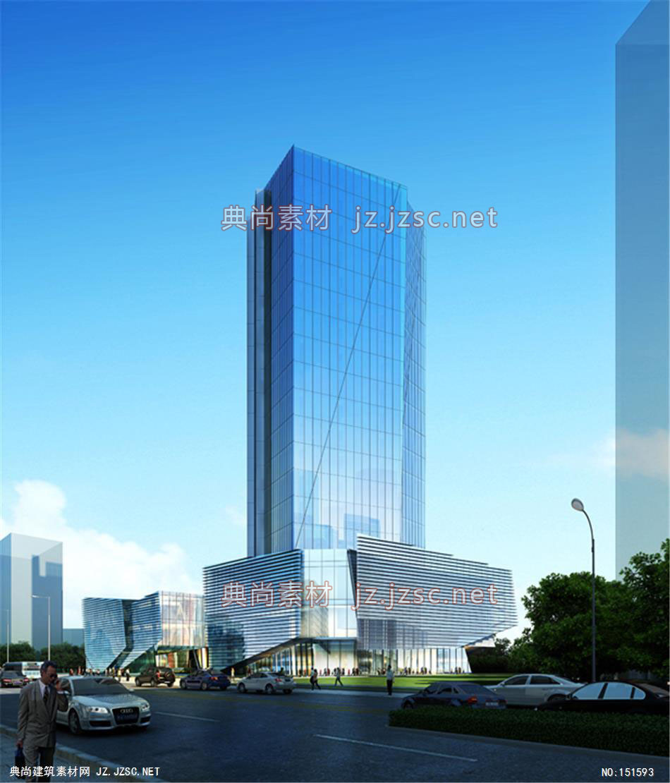 上海建发高层办公效果图+交通及医疗建筑效果图