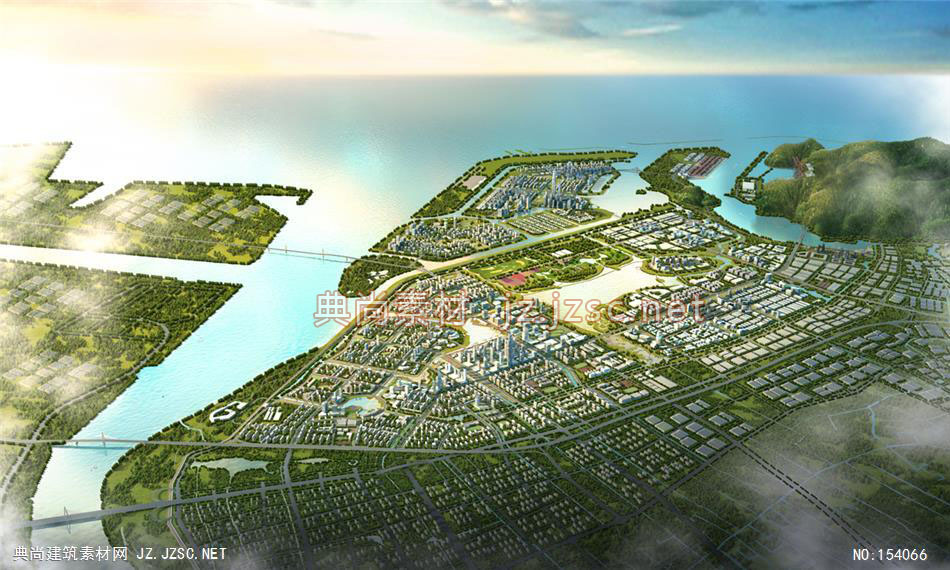 龙港新城规划-规划效果图设计+文化建筑效果图