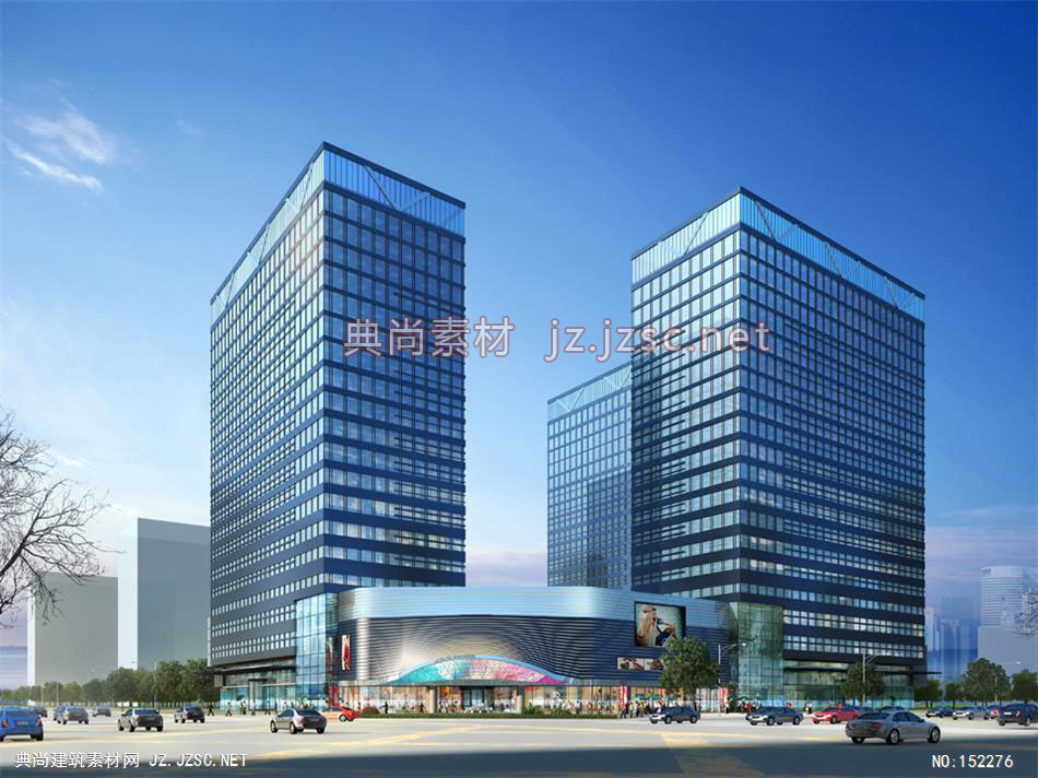 恒东广场（中国西安）方案二03 商业建筑效果图 商业效果图
