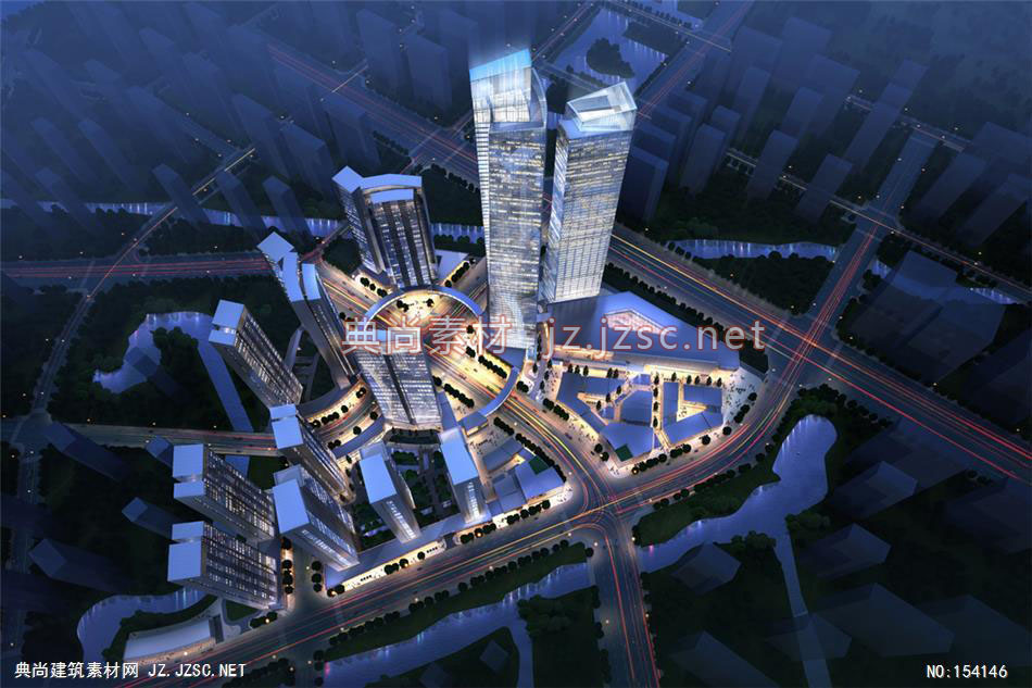 温州龙港项目04-规划效果图设计+文化建筑效果图