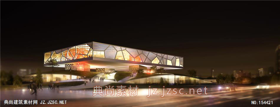 绿地晋中产业园展示大厅方案一02-规划效果图设计+文化建筑效果图