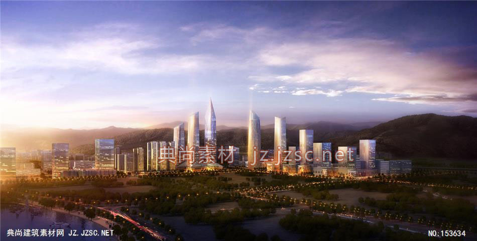 光明将石塘尾城市设计02-规划效果图设计+文化建筑效果图