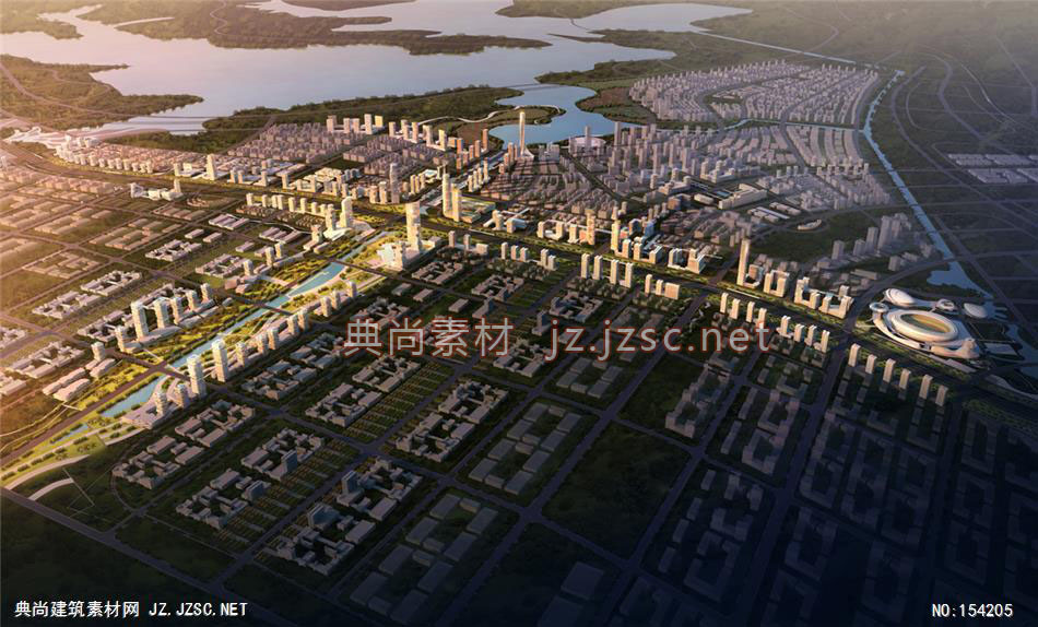 咸嘉新城项目-规划效果图设计+文化建筑效果图