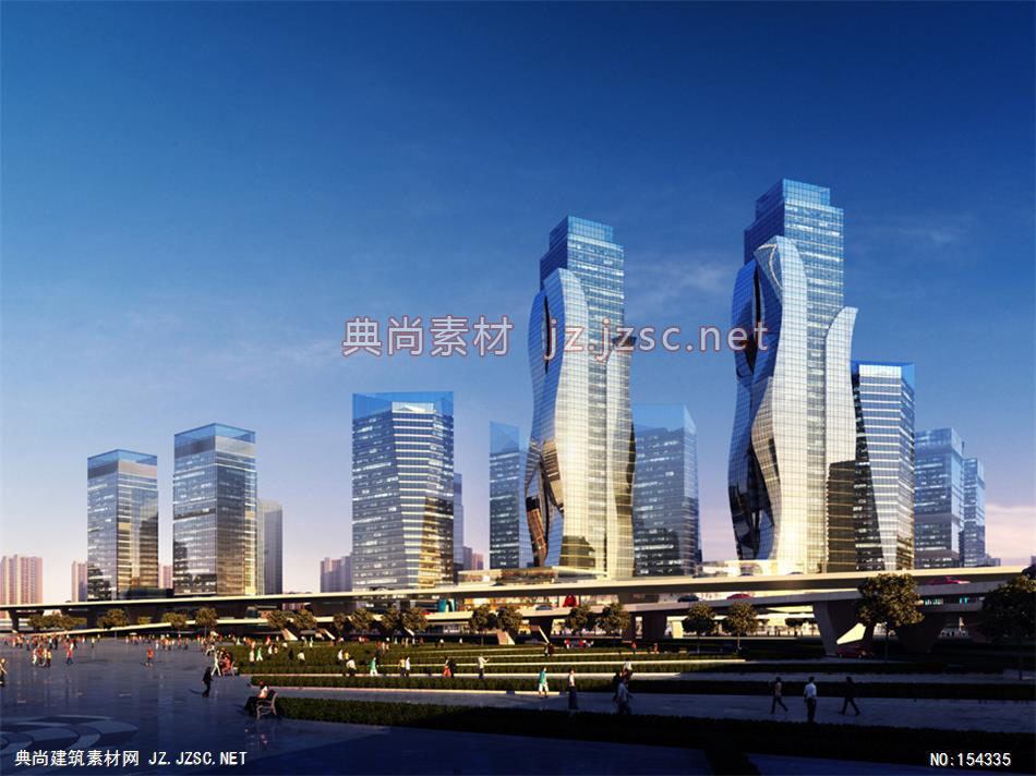 郑州二七区城市设计04-规划效果图设计+文化建筑效果图