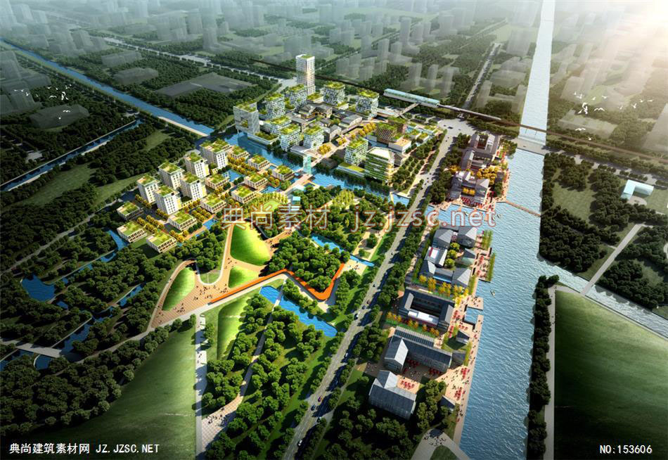 奉贤浦江镇城市设计03-规划效果图设计+文化建筑效果图