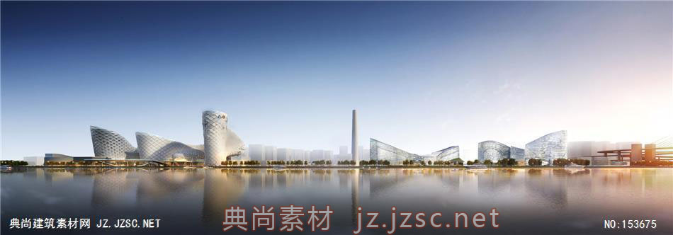 上海世博园凤凰汇04-规划效果图设计+文化建筑效果图